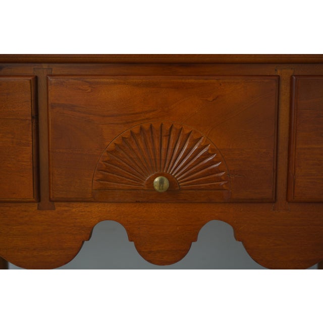 New England Queen Anne Style Cherry Finish Tall Highboy For Sale - Image 13 of 15