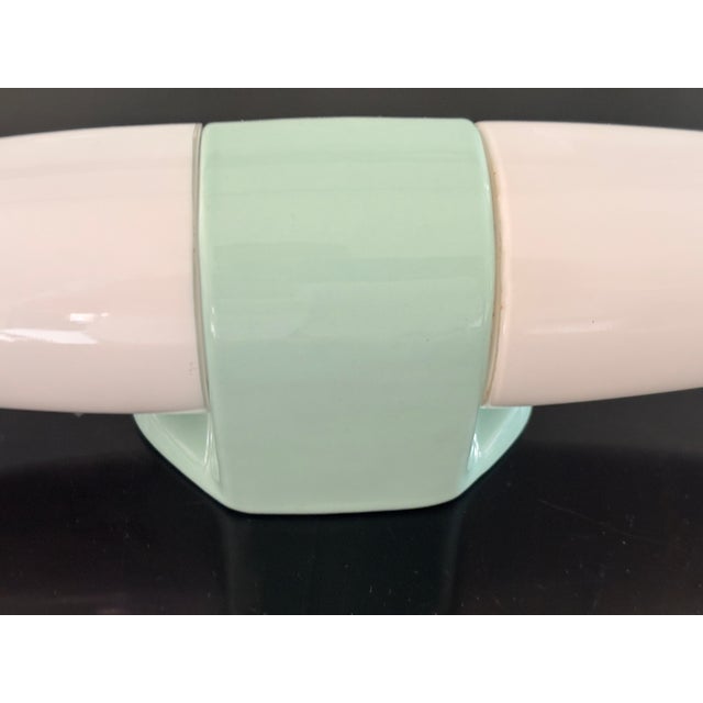 Mid-Century Modern Light Blue Ceramic Model 6068 Sconce by Wilhelm Wagenfeld for Lindner, 1958 For Sale - Image 3 of 10