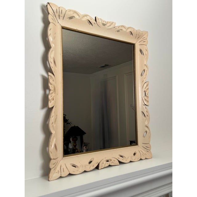 Mid-Century Modern Scandinavian Mid Century Solid Wood Wall Mirror For Sale - Image 3 of 12