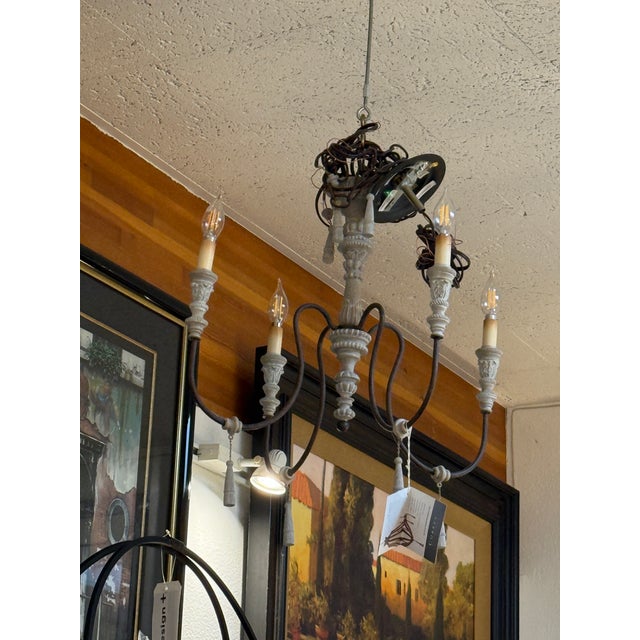 French Country Currey & Co. Hannah Chandelier, Petite For Sale - Image 3 of 13