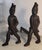 19thc original old surface Hessian Andirons. Great patina and great condition. Wonderful original cast iron of the Hessian...