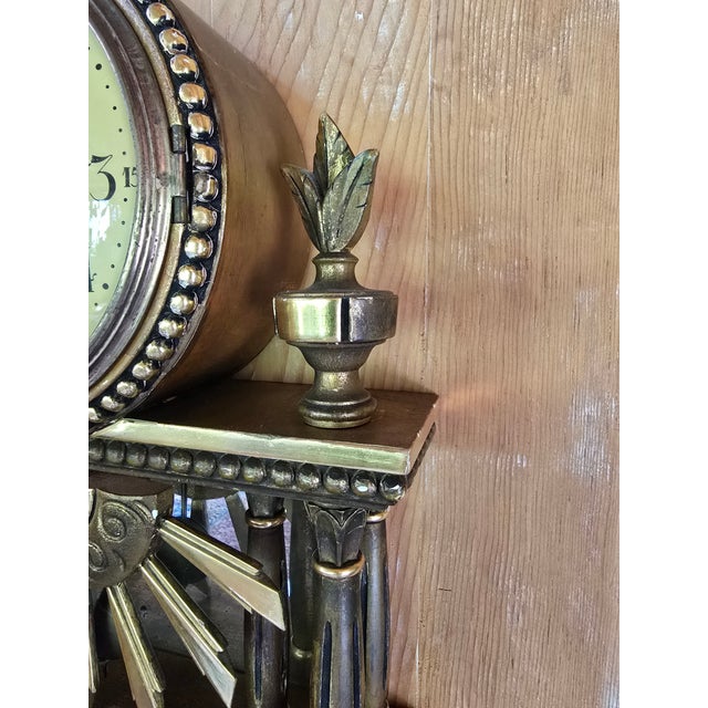 A very fine and rare pre mid century gilded gold leaf clock made in Sweden ( guaranteed a true pre 1950s Swedish original...