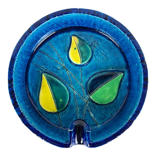 Aldo Londi Rimini Blue Ashtray for Bitossi For Sale