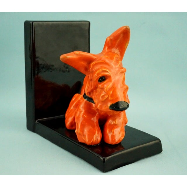 Art Deco Ceramic Scotch Terrier Bookends by Ida Meisinger for Goldscheider, Austria, 1920s, Set of 2 For Sale - Image 15 of 18