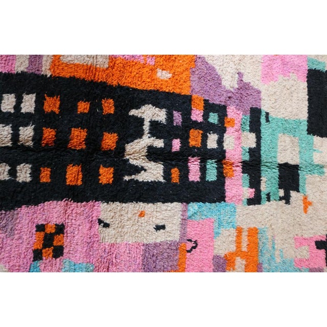 Abstract Moroccan Colorful Boujad Rug - 8.6 X 5.5 Ft For Sale - Image 3 of 7
