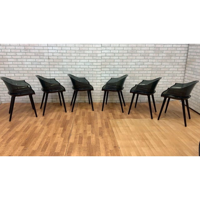 Mid-Century Modern Modern Smoked Cyborg Armchair by Marcel Wanders for Magis Italy - Set of 10 For Sale - Image 3 of 9