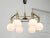 Mid-Century Modern Brass and Opaline Chandelier, Italy For Sale - Image 17 of 18