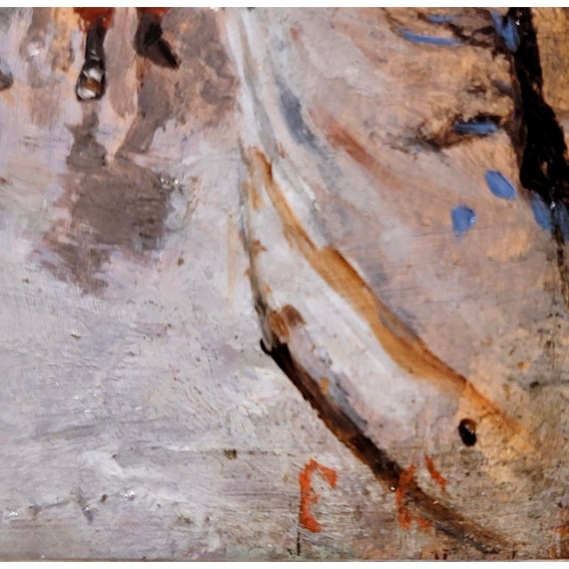 Napoleonic Soldiers Marching in a Winter Landscape -1870s Oil Painting For Sale In Los Angeles - Image 6 of 8