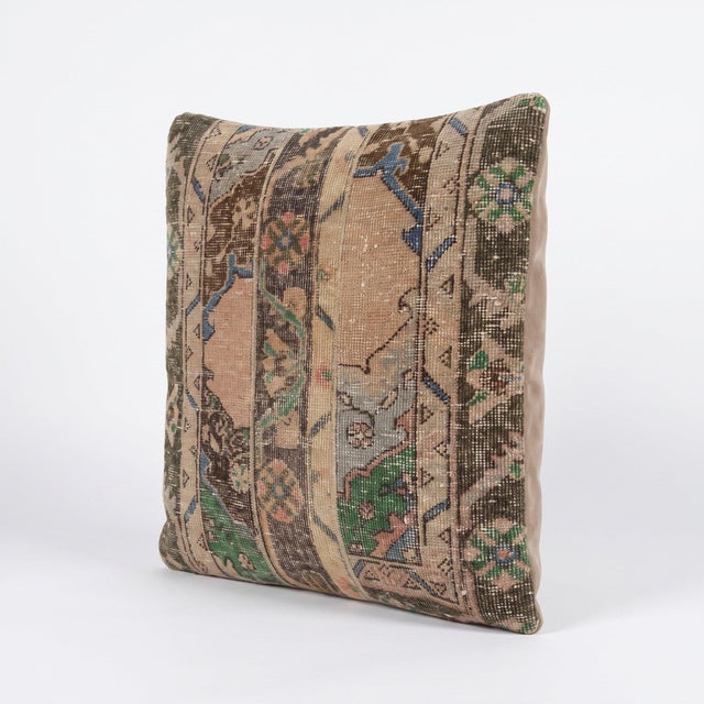 Mid-Century Modern Bohemian Oushak Rug Pillow Cover 24'' X 24'' For Sale - Image 3 of 4