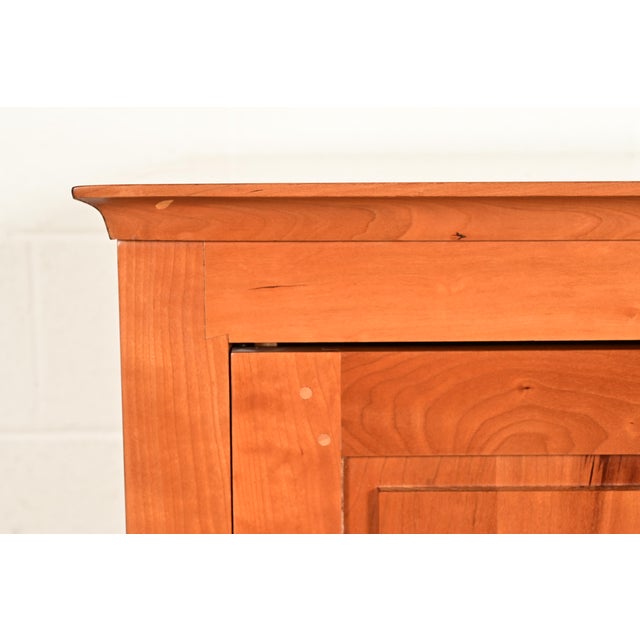 Harden Furniture Arts and Crafts Shaker Solid Cherry Wood Media Cabinet For Sale - Image 11 of 18