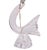 Stunning Chrystal Glass ,Table lamp ,Shaped like a Bird, Signed Daum france . 1960s ,Comes with a Oval shaped shade , Very...