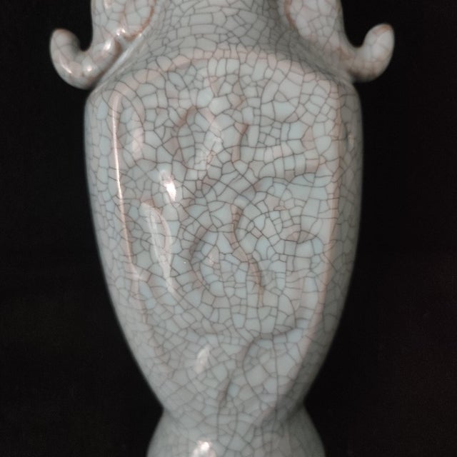 Ceramic Chinese Ceramic Vase, Gun Ware Celadon Glaze Porcelain Vase For Sale - Image 7 of 10