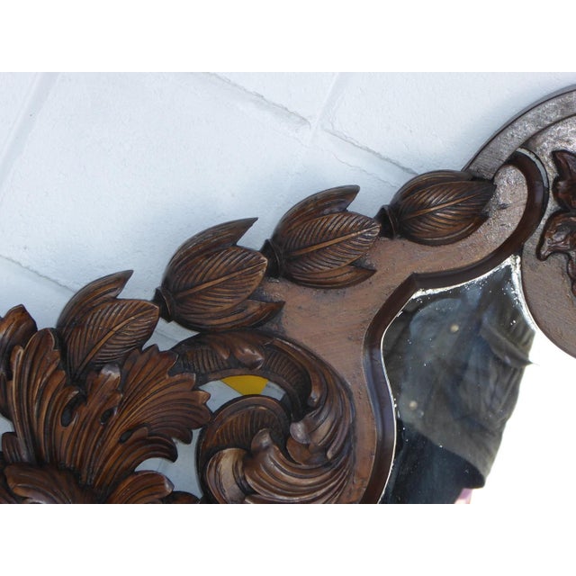Purple 19th Century Carved Mirror For Sale - Image 8 of 10