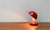 Rare Mushroom table lamp from the Finnish manufacturer Valinte Oy. With the soft radii and the red umbrella, this small...