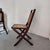 Folding Chairs in Brass with Seat and Back in Vienna Straw, Italy, 1970s, Set of 4 For Sale - Image 4 of 8