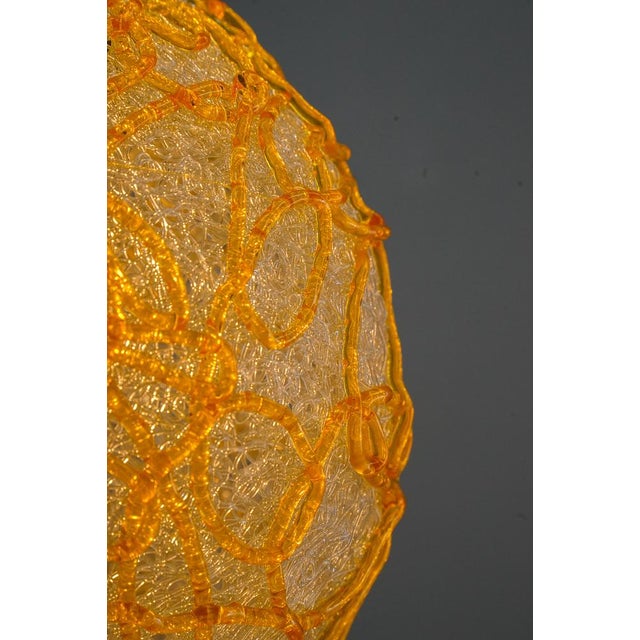 Gold Hanging Lamp with Acrylic Glass Shade from Austrolux, Vienna, 1970s For Sale - Image 8 of 13