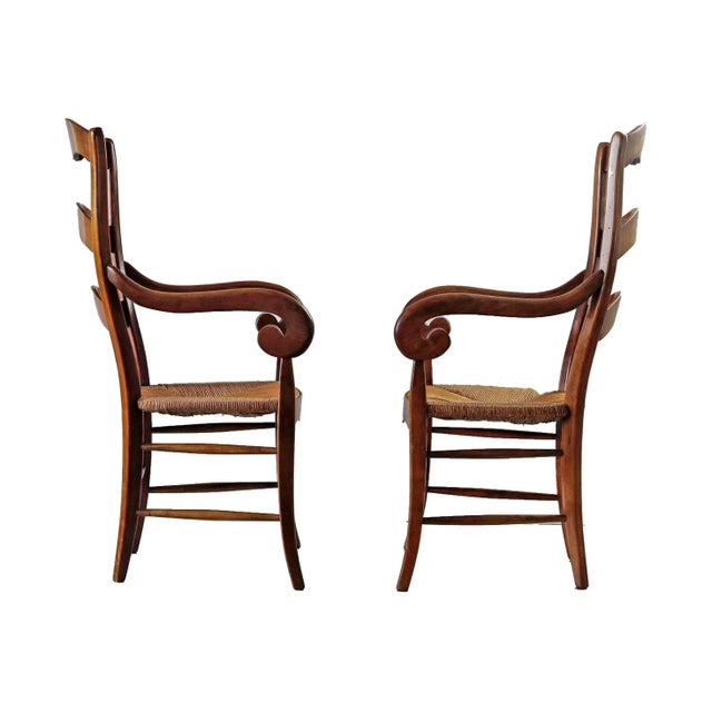 French Provincial Style Armchairs - A Pair For Sale In Providence - Image 6 of 6