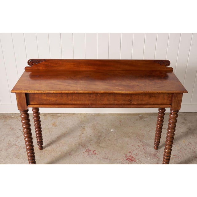 Late 19th Century Victorian Mahogany Console With Bobbin Legs For Sale In Charleston - Image 6 of 15