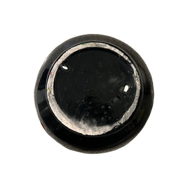 Vintage Mid Century Modern 1960s Studio Pottery Ceramic Vase Planter Drip Lava Fire Glaze For Sale - Image 4 of 7