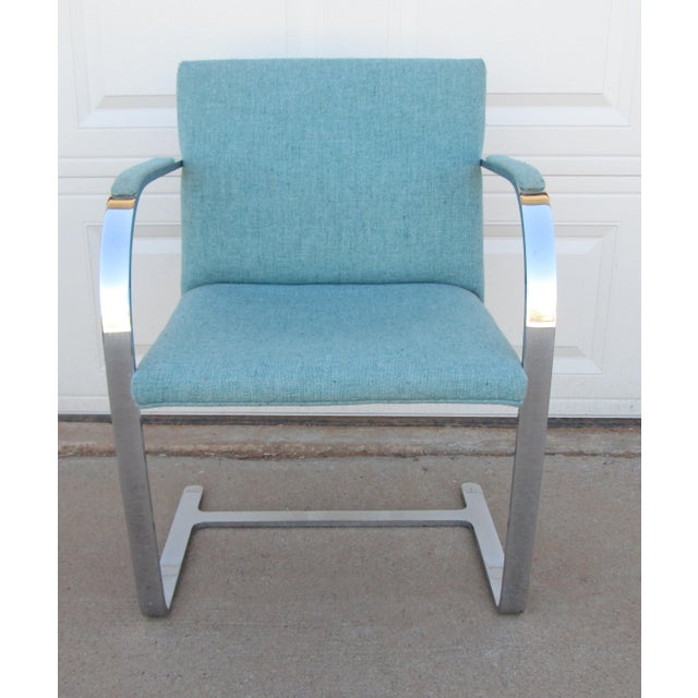 Mid 20th Century Attributed to Ludwig Mies Van Der Rohe Brno Style Chair Flat Arm For Sale - Image 10 of 14