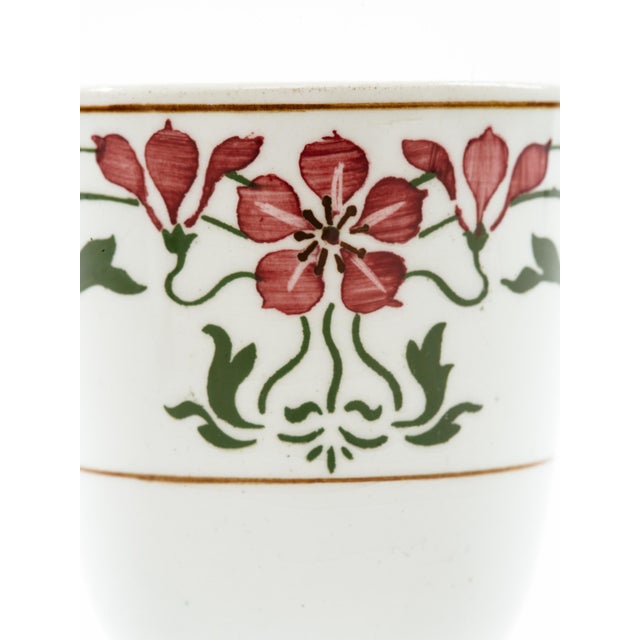 Villeroy & Boch Art Nouveau Villeroy and Boch Saxony Poppy Porcelain Egg Cups - Set of 4 For Sale - Image 4 of 9