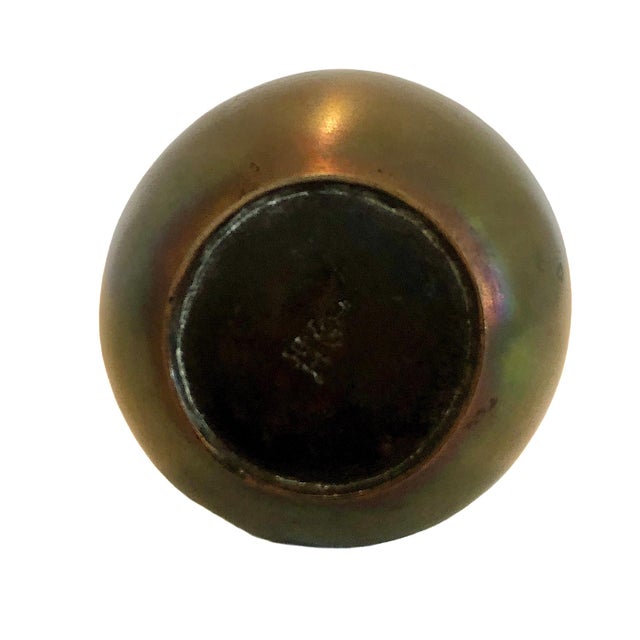 Mid 19th Century Antique Japanese Bronze “Crane Neck” Ikebana Vase For Sale - Image 5 of 6