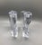 Nambe Set Pair of Nambe 7" Crystal Candlesticks Candle Holders Chill David Tisdale For Sale - Image 4 of 10