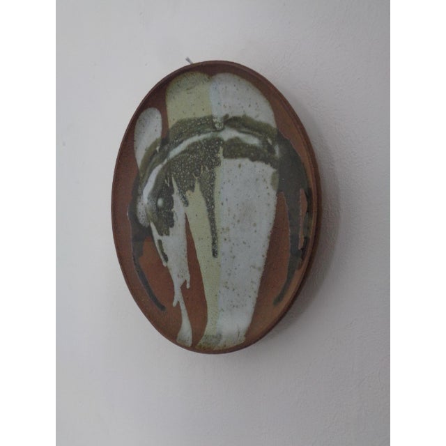 1960s Large Ceramic Wall Plate from G.P. Studio, Denmark, 1960s For Sale - Image 5 of 10