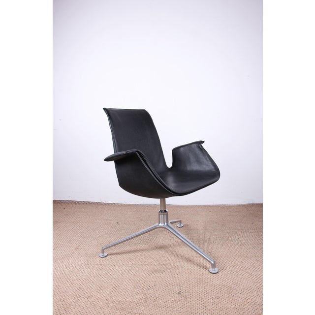 Danish Model FK 6725 Armchair in Black Leather and Chromed Steel by Preben Fabricius and Jørgen Kastholm for Walter Knoll, 2000s For Sale - Image 14 of 16
