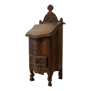 Antique Diminutive French Salt Box Table Cabinet Boite à Sel