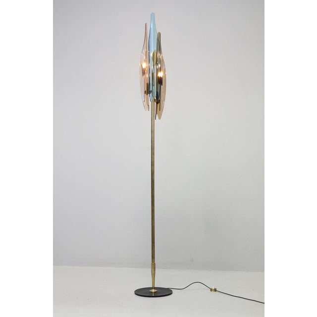1950s Vintage Dahlia Floor Lamp by Max Ingrand for Fontana Arte, 1958 For Sale - Image 5 of 18