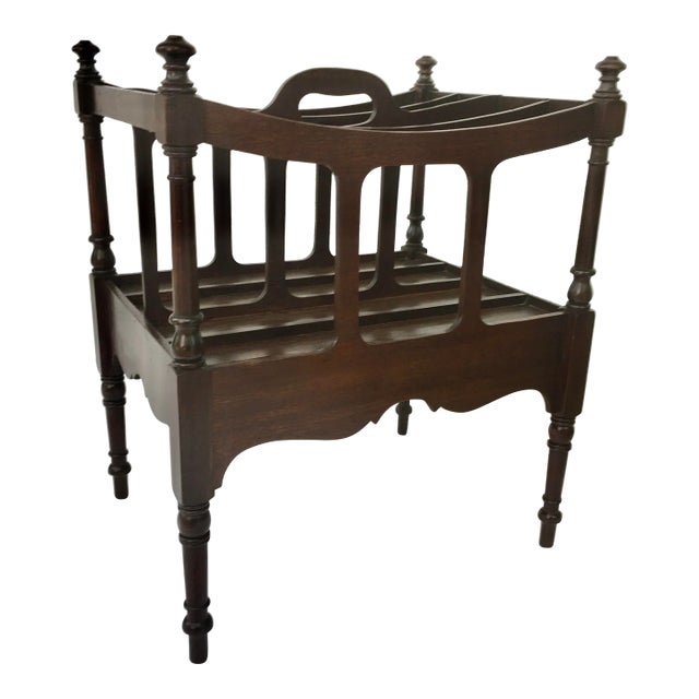 Early 20th Century Colonial Walnut Canterbury For Sale