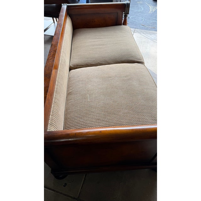 1970s 1970s Sherrill Burl Wood Sofa For Sale - Image 5 of 5