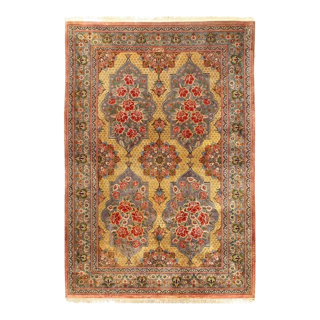Pasargad DC Fine Hand Knotted Silk Rug For Sale
