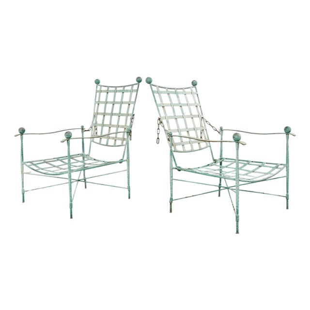 Pair of Mario Papperzini for Salterini Garden Lounge Chairs, Attributed For Sale