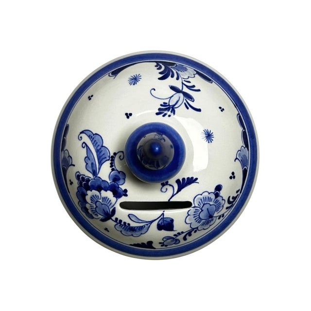 Vintage Hand-Painted Money Box by Royal Delft, 1989 For Sale - Image 9 of 17