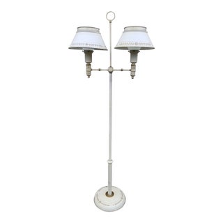 Vintage Tole Painted Floor Lamp For Sale
