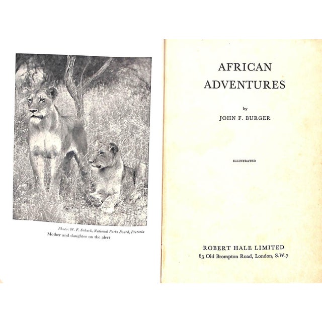 BURGER, John F. [222] pp. Robert Hale Limited 1957 8 3/4" x 5 3/4" On-the-trail adventures with both wild beasts and...
