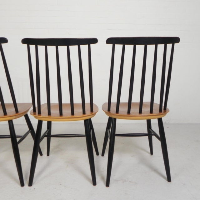 Vintage Model Fanett Spindle Chairs from Tapiavaara, 1960s, Set of 4 For Sale - Image 15 of 18