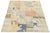 Modernist Cubist Style Handcrafted Wool Area Rug Soft Terracotta, Ochre & Indigo For Sale - Image 10 of 12