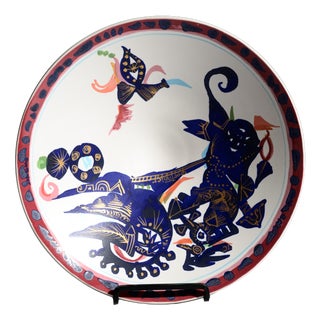 Large Alta Mira Porcelain Plate by Gilbert Portanier for Rosenthal, 1970s For Sale