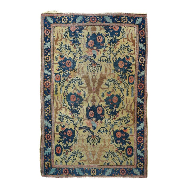 Late 18th Century Antique Senneh -One Of Pair Rug 3'1'' x 4'9'' For Sale