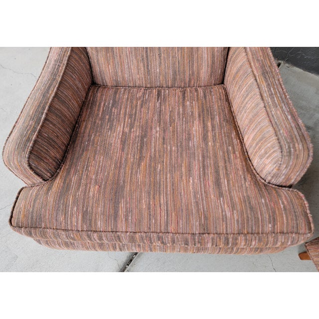 Pair High-Back Mid-Century Modern Lounge Chairs Manner of Edward Wormley For Sale In San Francisco - Image 6 of 17