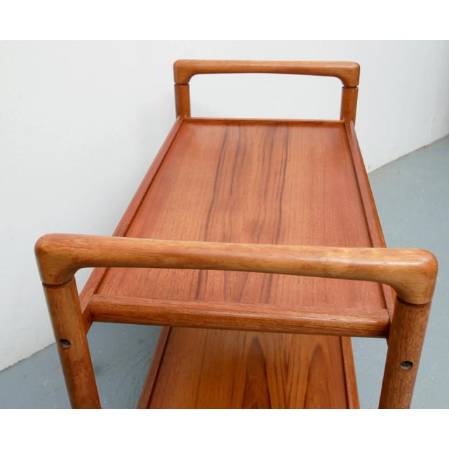 Brown Serving Cart in Teak from Dyrlund, 1970s For Sale - Image 8 of 10