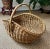 French Country Mid 20th Century French Large Rattan Market Basket For Sale - Image 3 of 10
