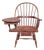 Late 20th Century d.r. Dimes Red Sack Back Windsor Writing Arm Chair Bench Made New Hampshire For Sale