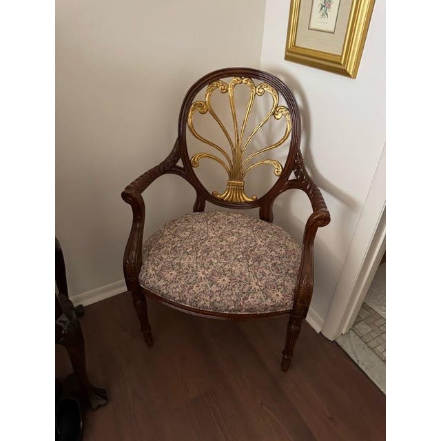 Premium Pair of Hickory Chair "Anthenion" Accent Armchairs Up for sale is a beautiful, authentic pair of vintage accent...