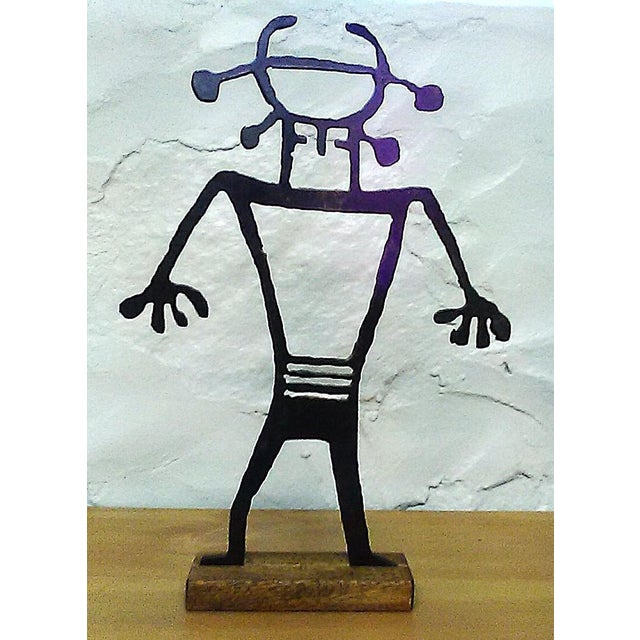 Native American Native American Petroglyph Metal Art - Laser Cut Indigenous Rock Art Silhouette = SHM For Sale - Image 3 of 3