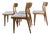 Danish Model U20 Chairs by Johannes Andersen for Uldum, 1960s, Set of 4 For Sale