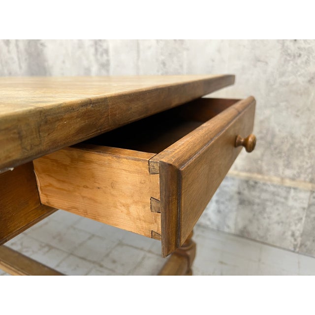 1950s French Farmhouse Dining Table in Walnut, 1950s For Sale - Image 5 of 14